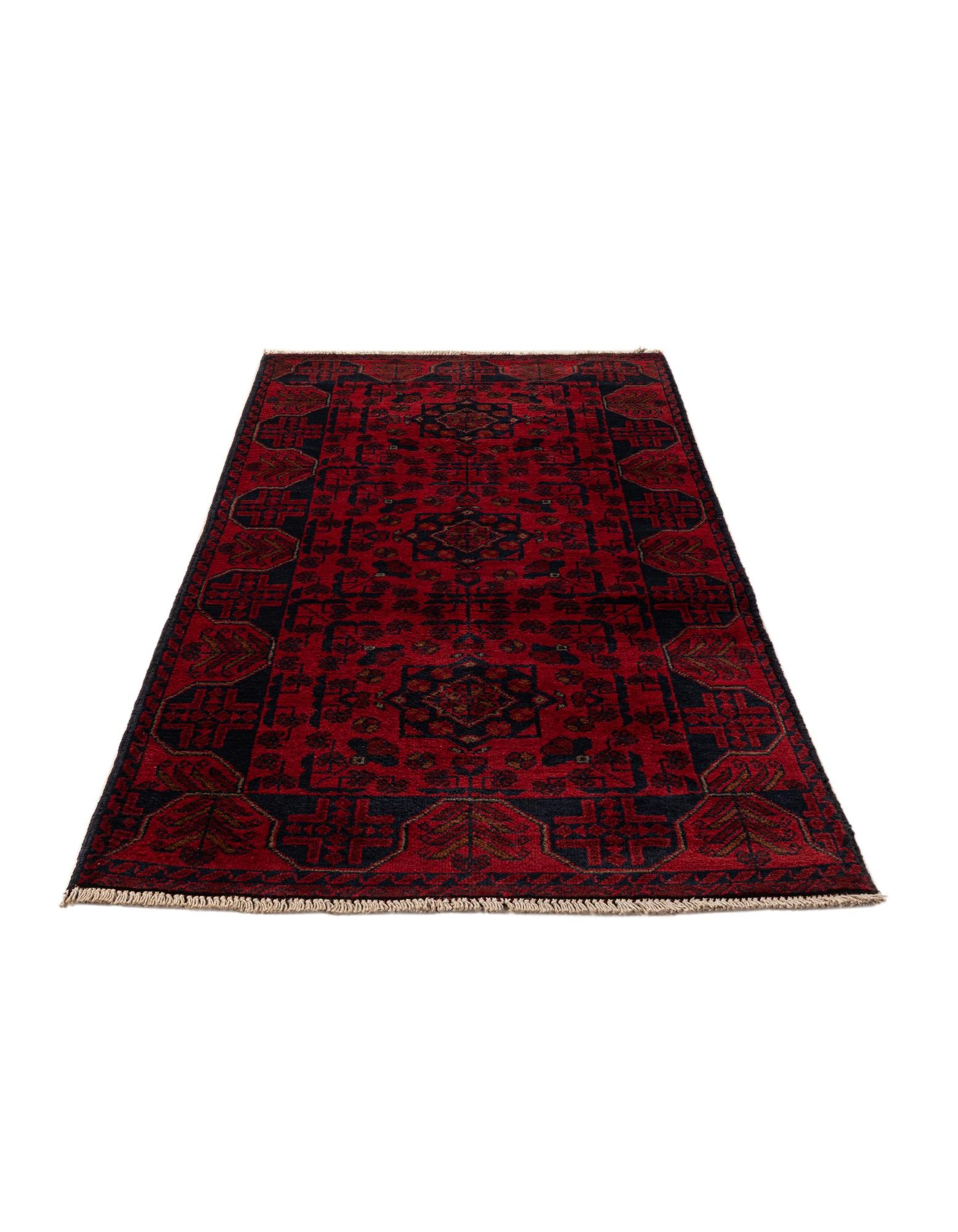 2' 8 x 6' 4 Hand Knotted Khal Mohammadi Wool Runner Rug