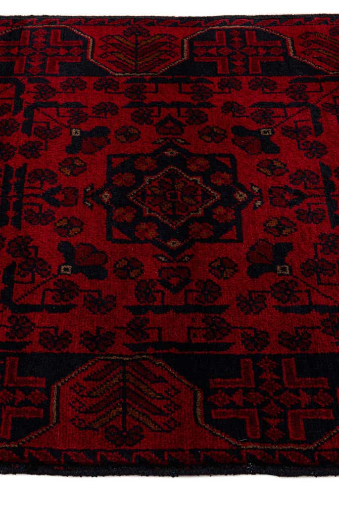 2' 8 x 6' 4 Hand Knotted Khal Mohammadi Wool Runner Rug