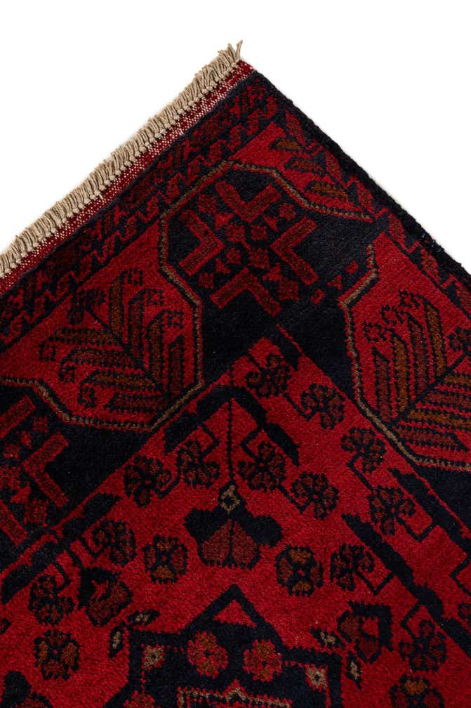 2' 8 x 6' 4 Hand Knotted Khal Mohammadi Wool Runner Rug