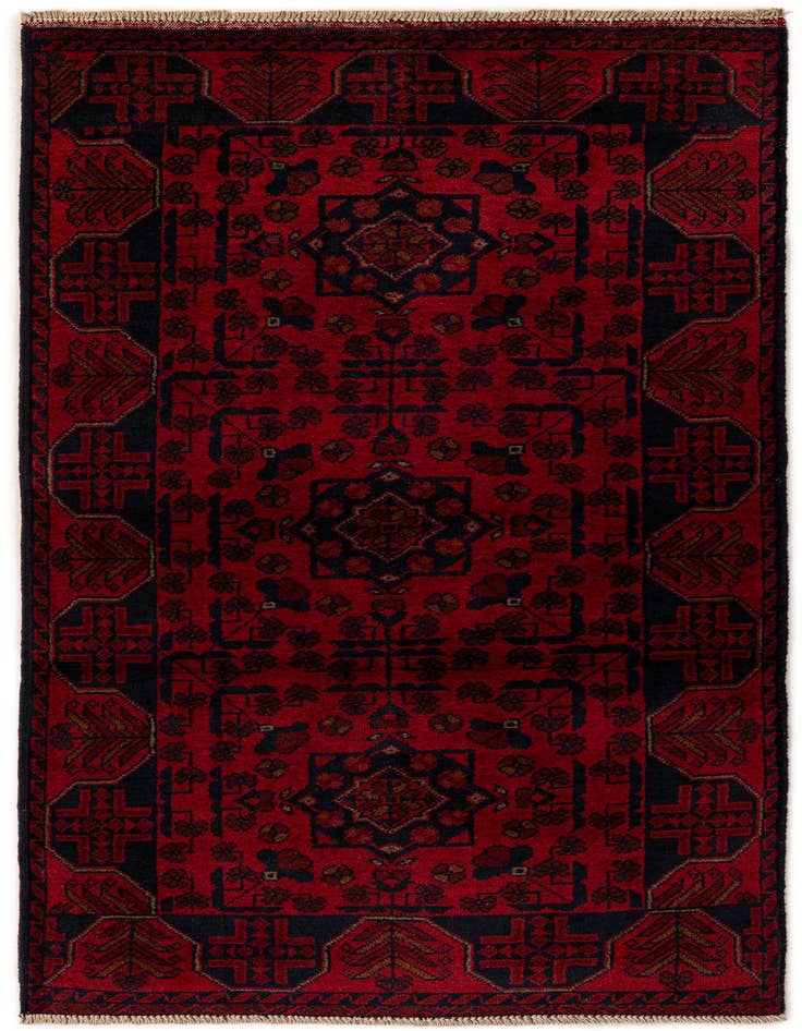 Detail image of 2' 8 x 6' 4 Hand Knotted Khal Mohammadi Wool Runner Rug