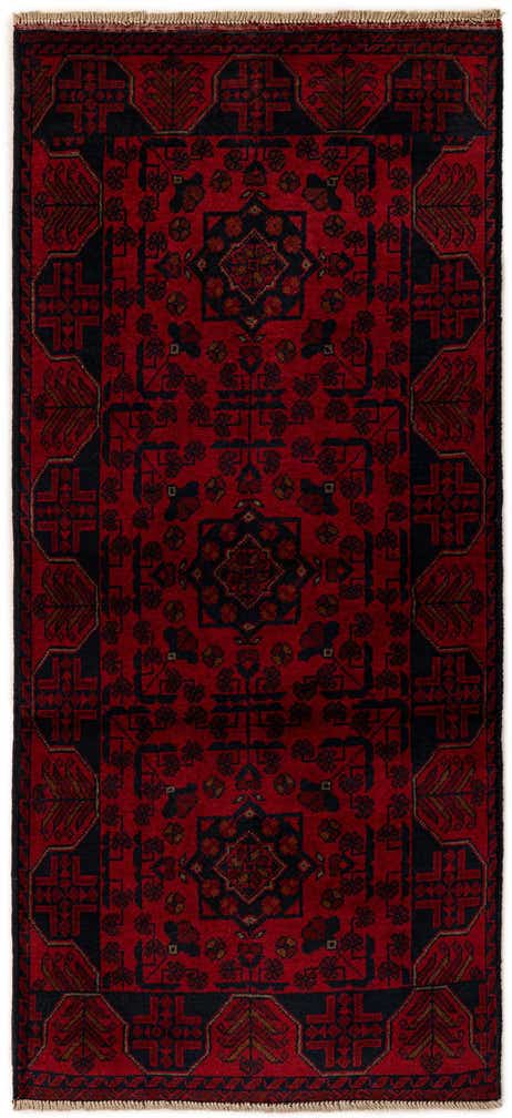 2' 8 x 6' 4 Hand Knotted Khal Mohammadi Wool Runner Rug