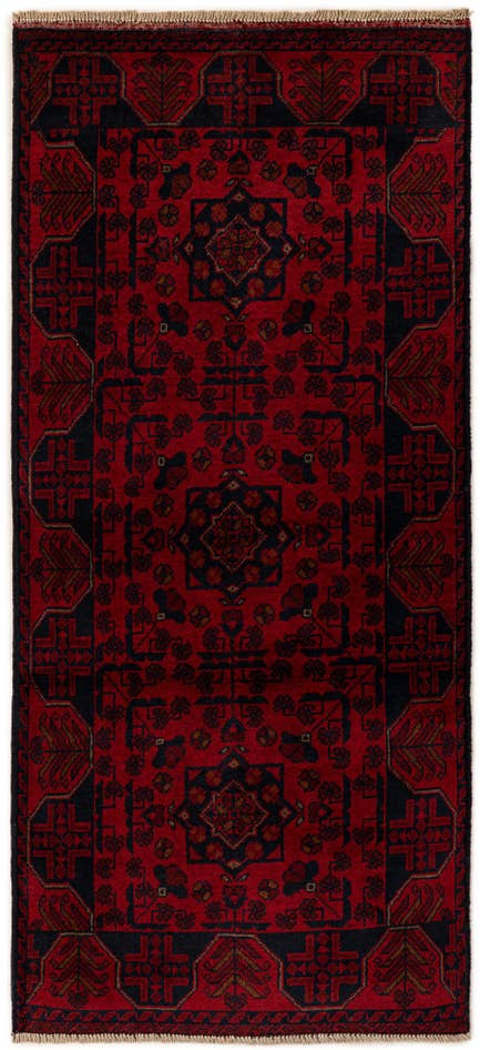 Detail image of 2' 8 x 6' 4 Hand Knotted Khal Mohammadi Wool Runner Rug