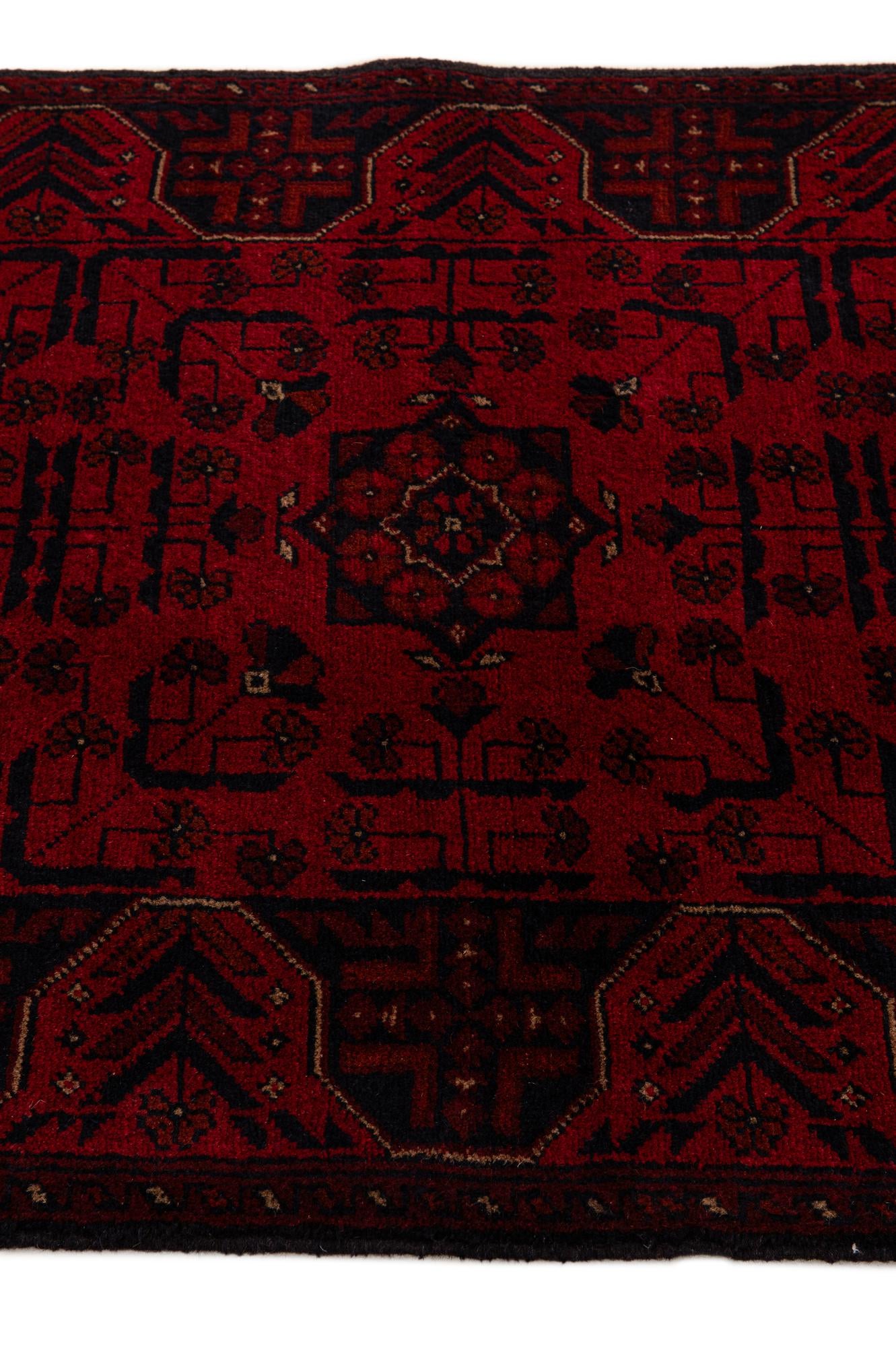 2' 8 x 6' 4 Hand Knotted Khal Mohammadi Wool Runner Rug
