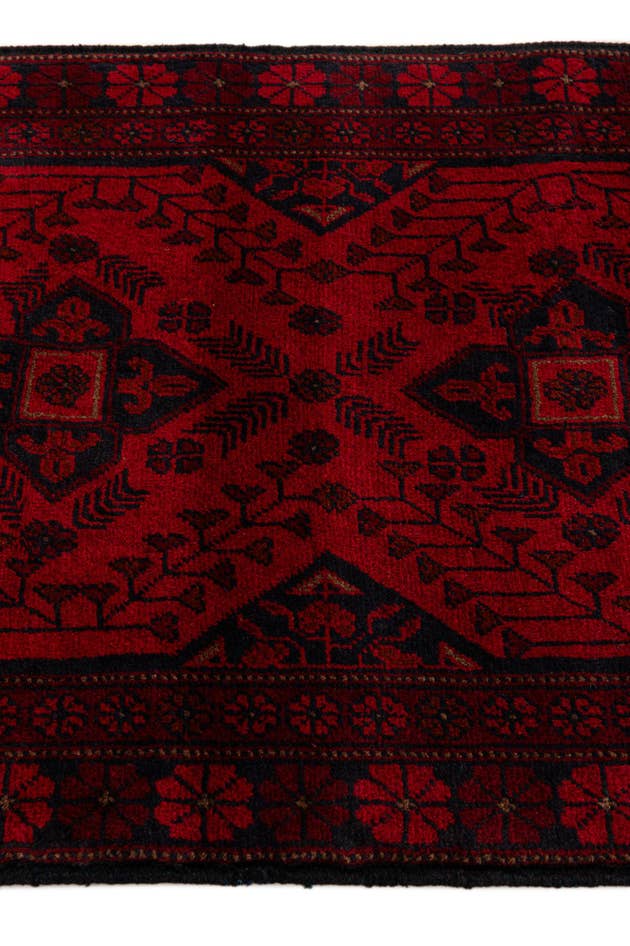 Detail image of 2' 8 x 6' 5 Hand Knotted Khal Mohammadi Wool Runner Rug