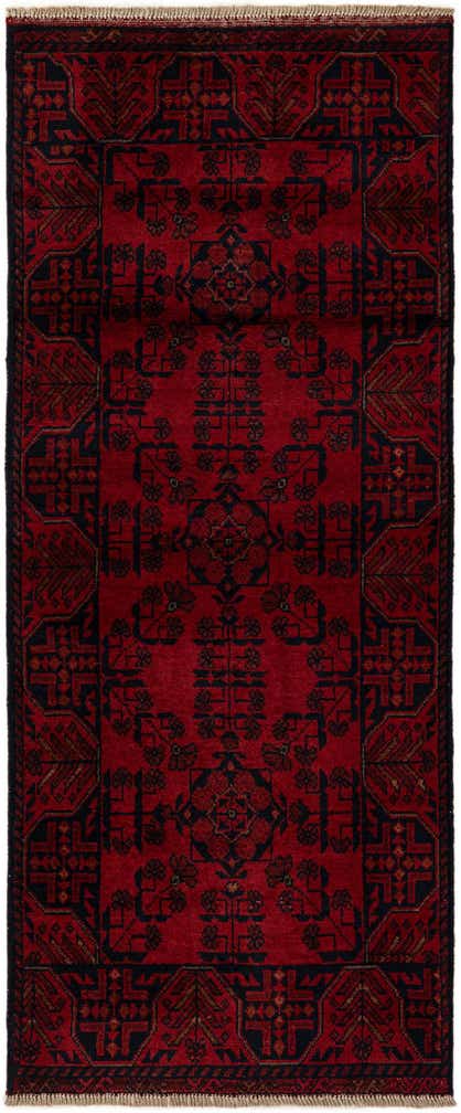 2' 6 x 6' 2 Hand Knotted Khal Mohammadi Wool Runner Rug