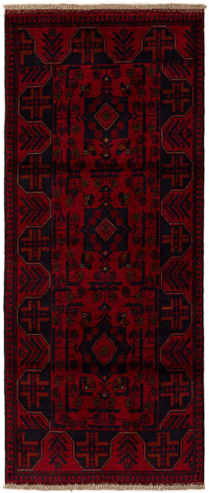 2' 8 x 6' 5 Hand Knotted Khal Mohammadi Wool Runner Rug