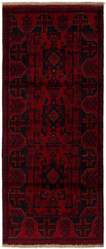 2' 8 x 6' 5 Hand Knotted Khal Mohammadi Wool Runner Rug