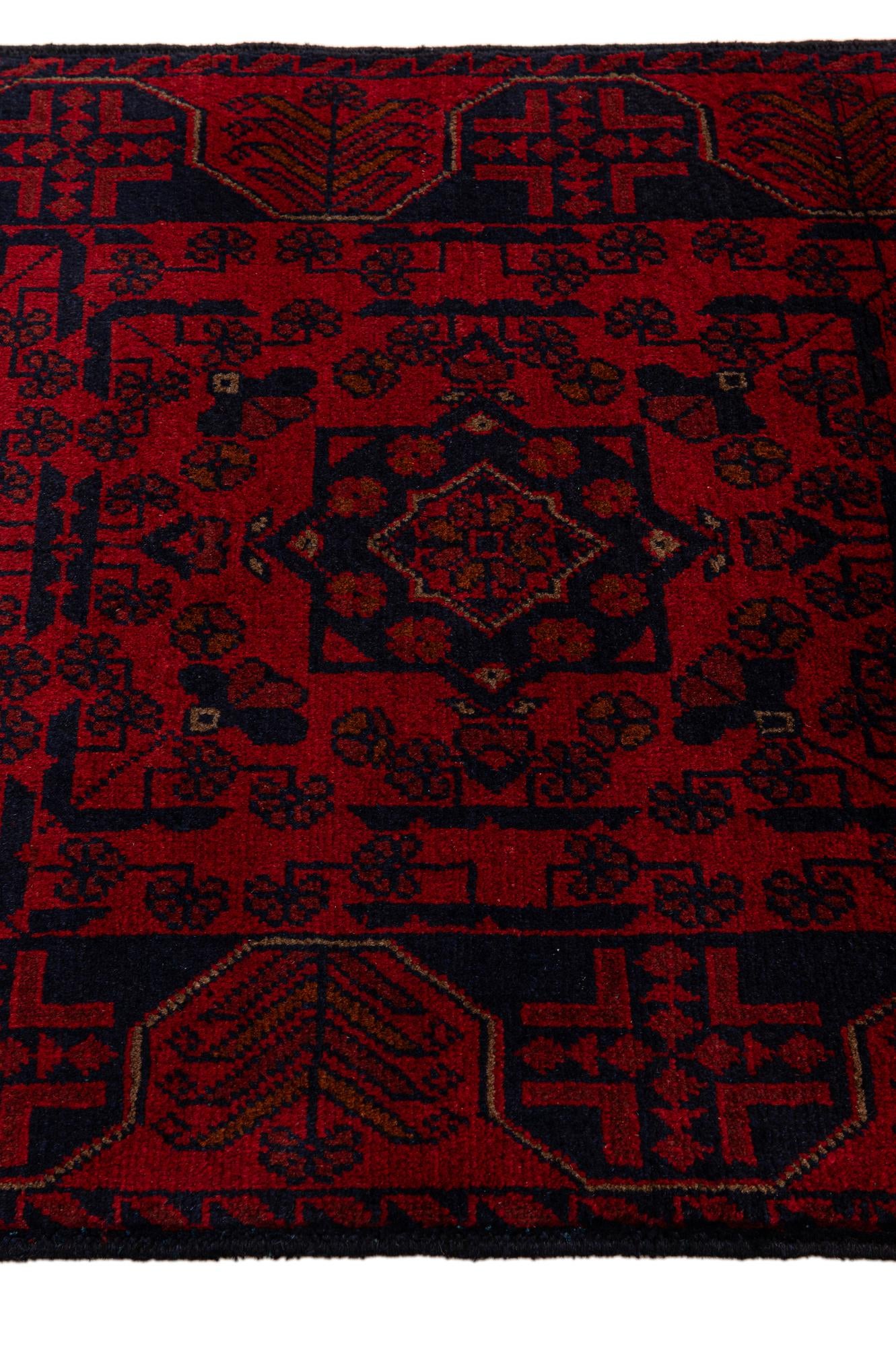 2' 6 x 6' 2 Hand Knotted Khal Mohammadi Wool Runner Rug