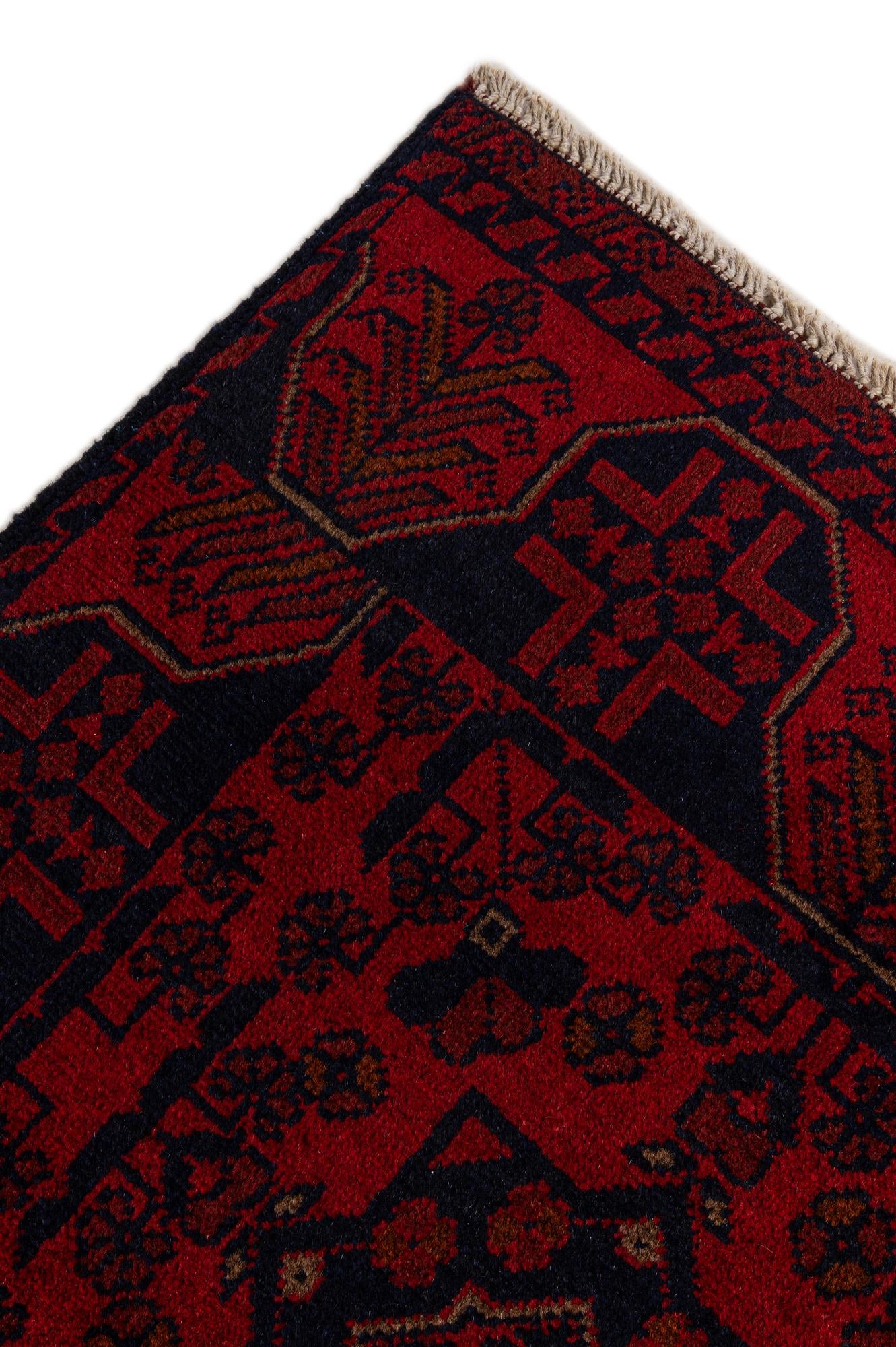 2' 6 x 6' 2 Hand Knotted Khal Mohammadi Wool Runner Rug