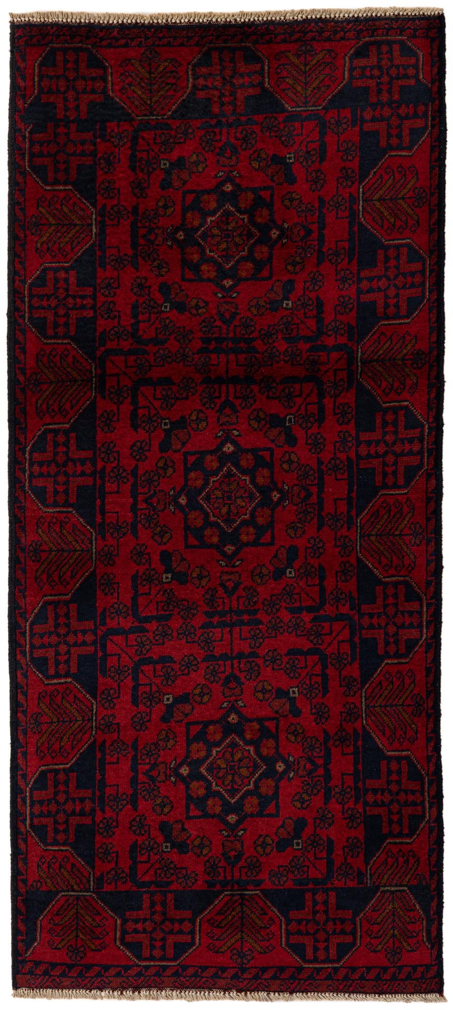 2' 6 x 6' 2 Hand Knotted Khal Mohammadi Wool Runner Rug