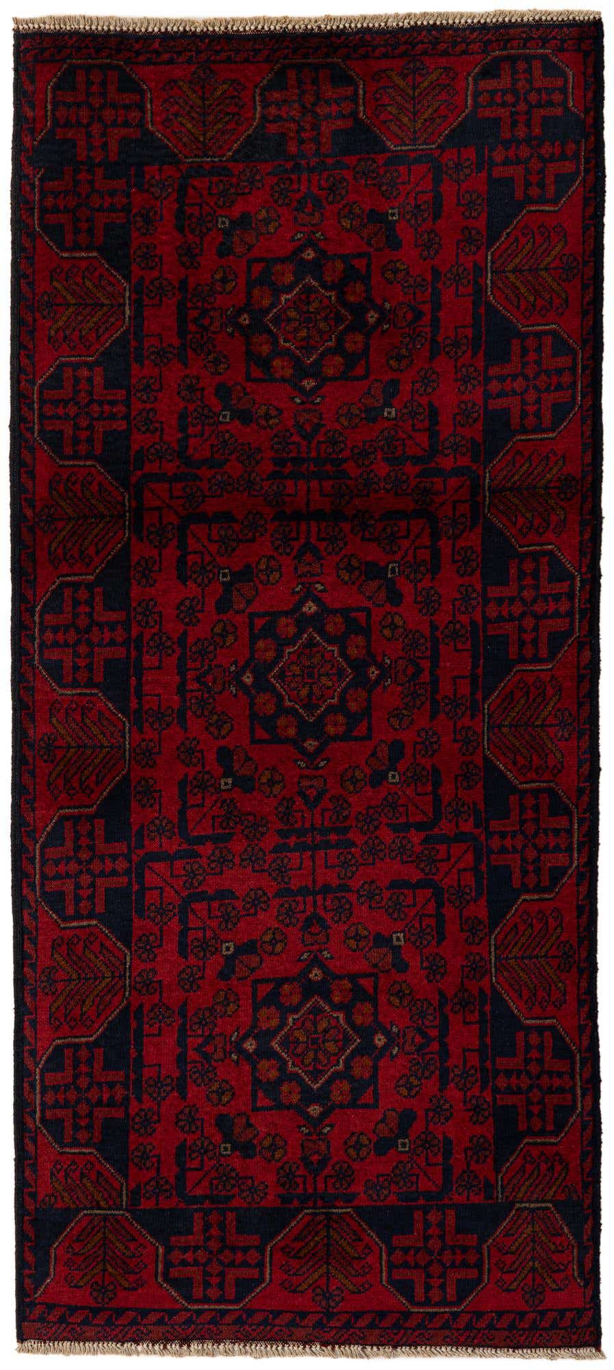 2' 6 x 6' 2 Hand Knotted Khal Mohammadi Wool Runner Rug