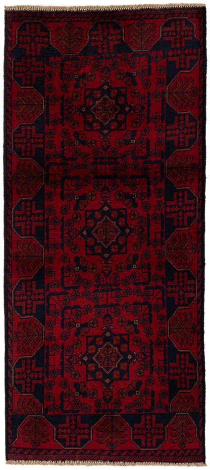 Detail image of 2' 6 x 6' 2 Hand Knotted Khal Mohammadi Wool Runner Rug