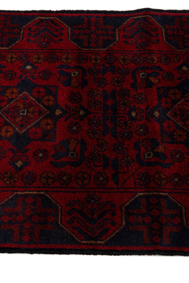 Detail image of 2' 6 x 6' 3 Hand Knotted Khal Mohammadi Wool Runner Rug