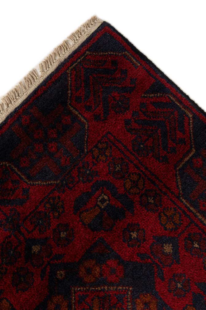 2' 6 x 6' 3 Hand Knotted Khal Mohammadi Wool Runner Rug
