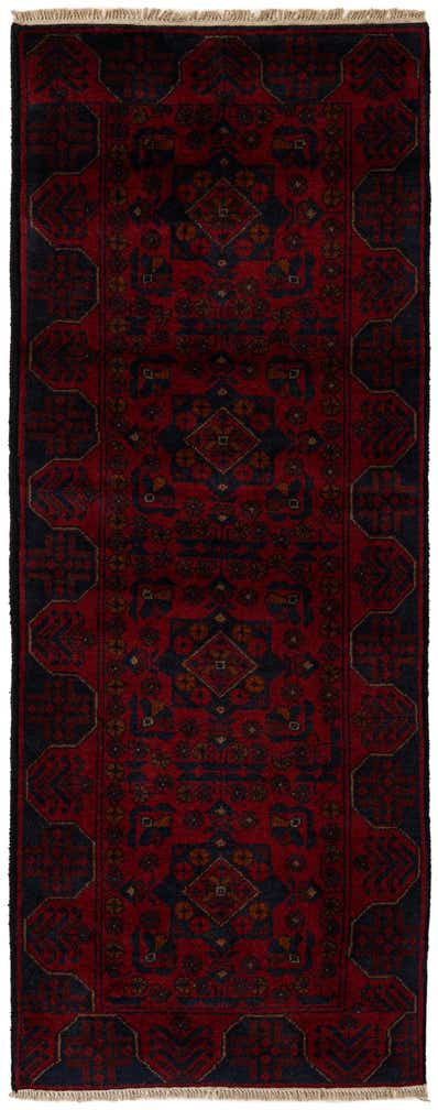 2' 6 x 6' 3 Hand Knotted Khal Mohammadi Wool Runner Rug
