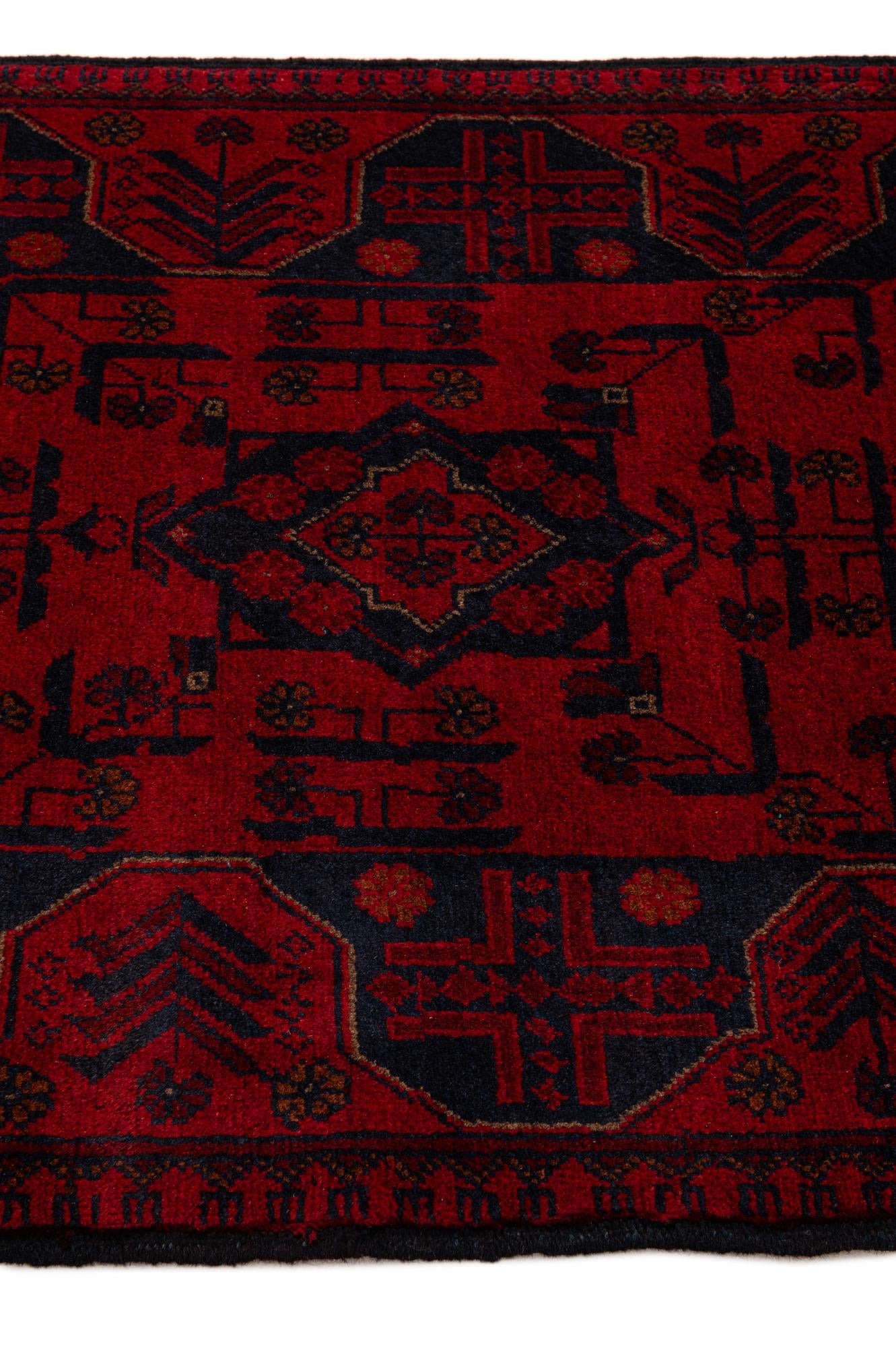 2' 8 x 6' 5 Hand Knotted Khal Mohammadi Wool Runner Rug