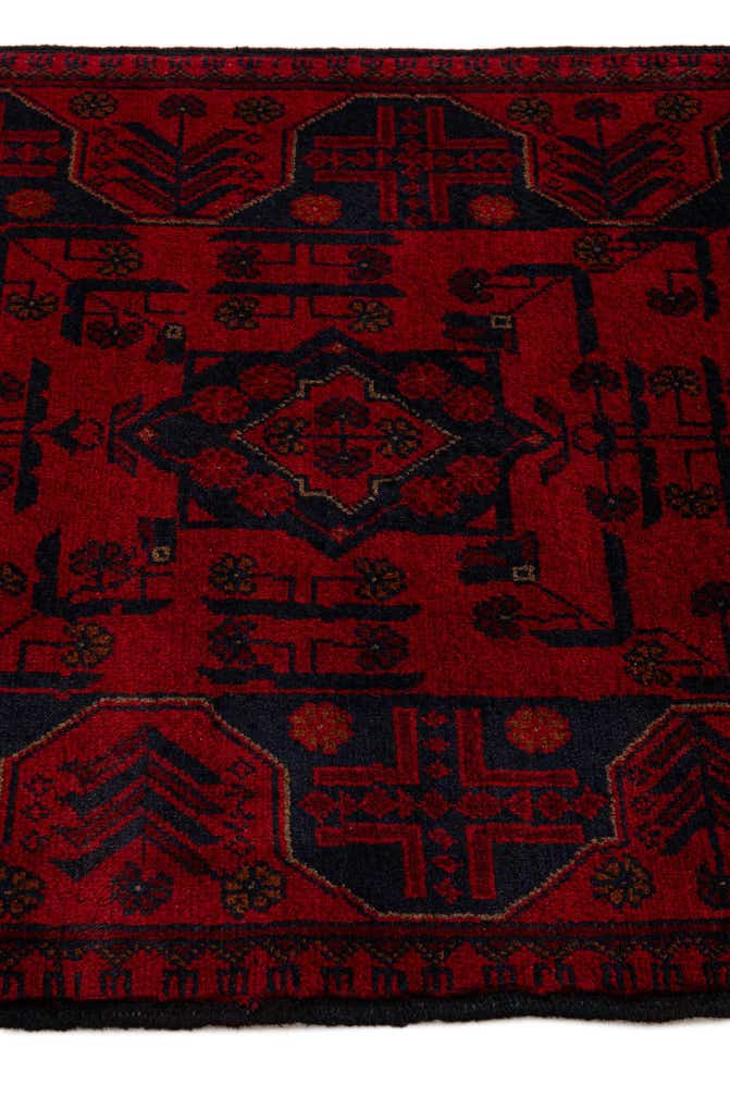 2' 8 x 6' 5 Hand Knotted Khal Mohammadi Wool Runner Rug