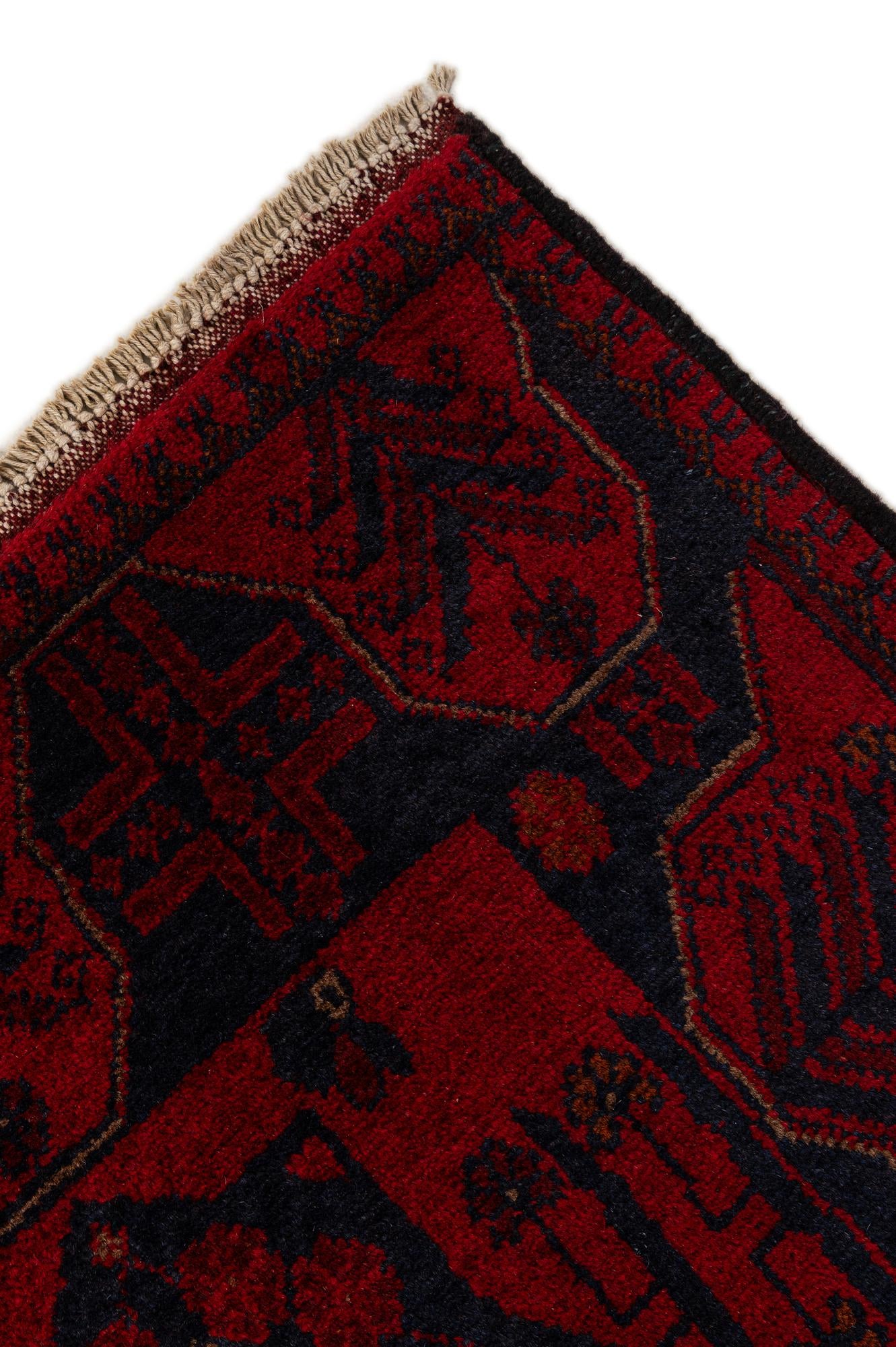 2' 8 x 6' 5 Hand Knotted Khal Mohammadi Wool Runner Rug