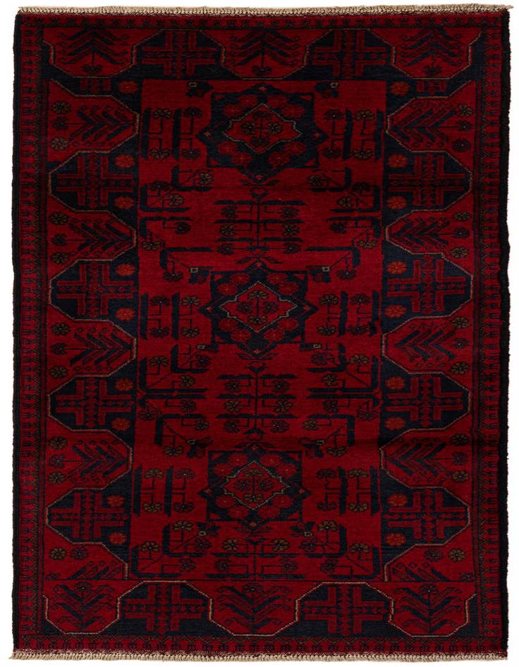 Detail image of 2' 8 x 6' 5 Hand Knotted Khal Mohammadi Wool Runner Rug