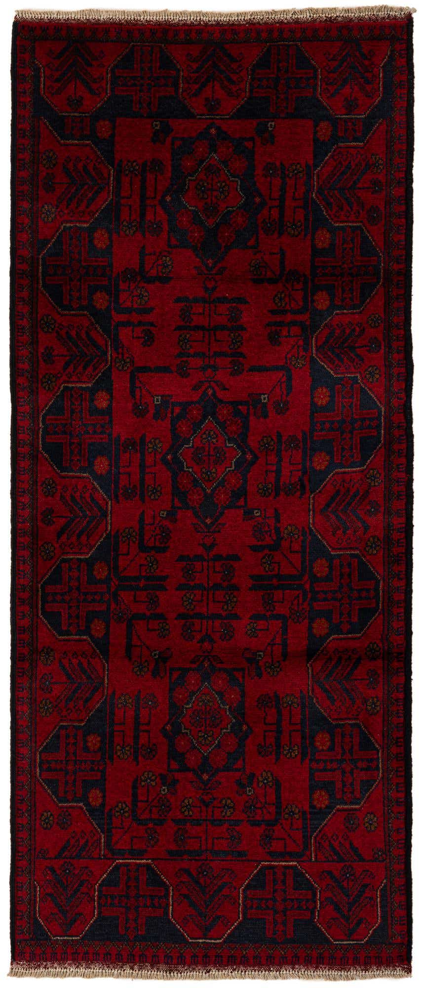 2' 8 x 6' 5 Hand Knotted Khal Mohammadi Wool Runner Rug