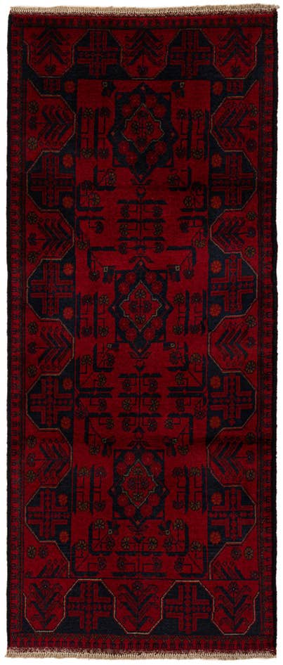 Detail image of 2' 8 x 6' 5 Hand Knotted Khal Mohammadi Wool Runner Rug