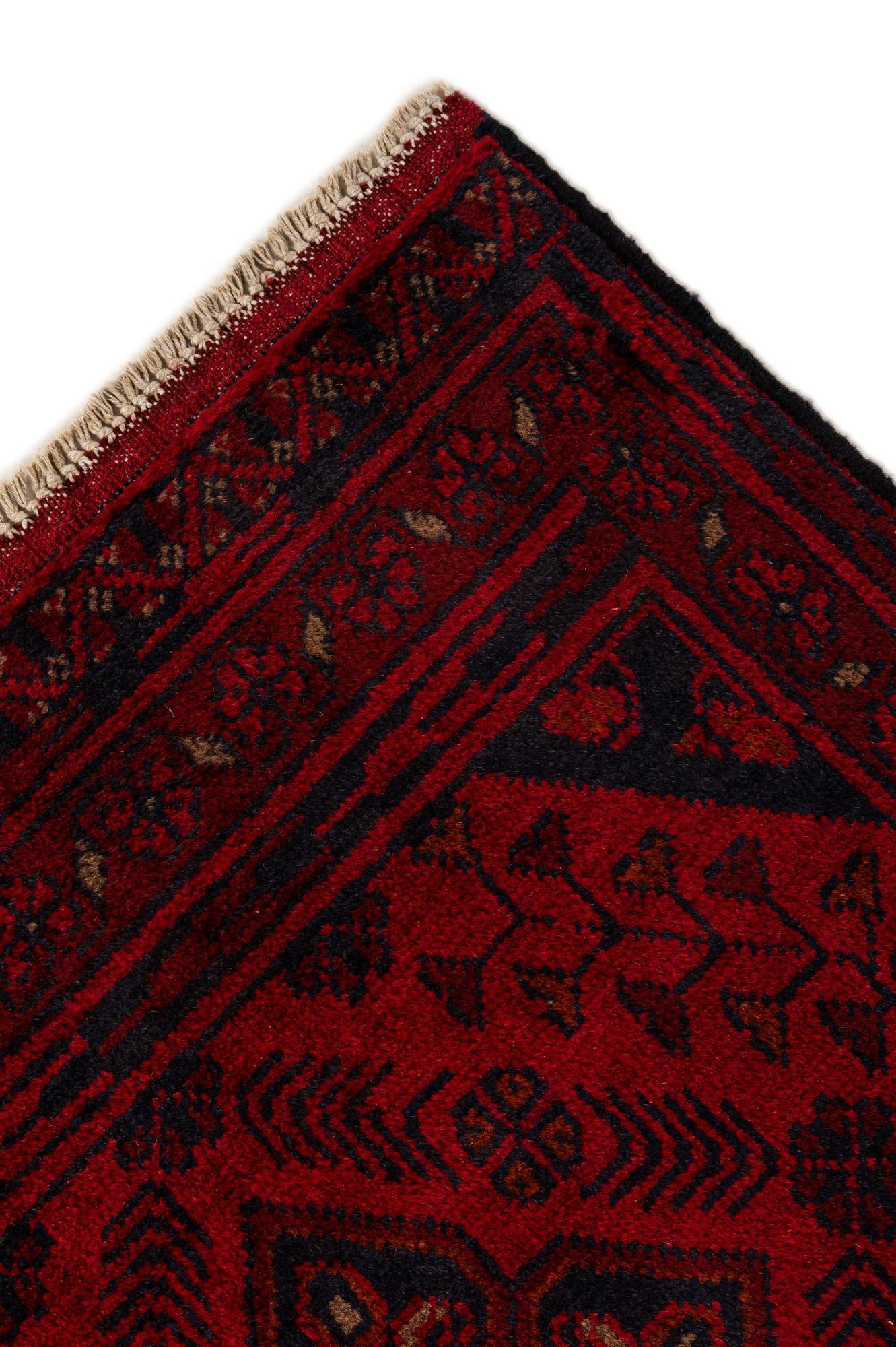 2' 6 x 6' 1 Hand Knotted Khal Mohammadi Wool Runner Rug