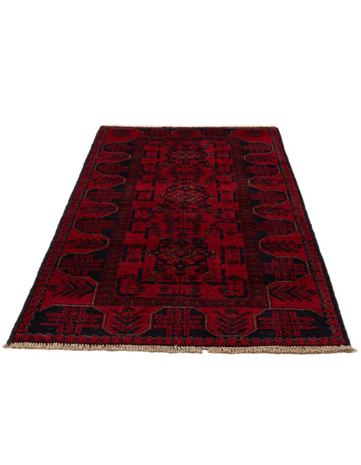 2' 9 x 6' 3 Hand Knotted Khal Mohammadi Wool Runner Rug