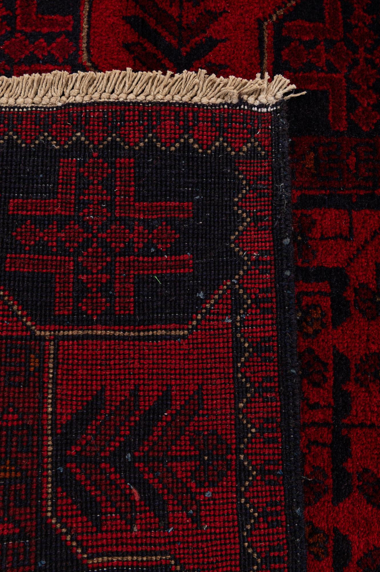 2' 9 x 6' 3 Hand Knotted Khal Mohammadi Wool Runner Rug