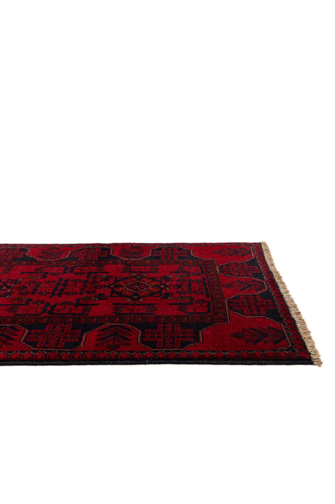 2' 9 x 6' 3 Hand Knotted Khal Mohammadi Wool Runner Rug