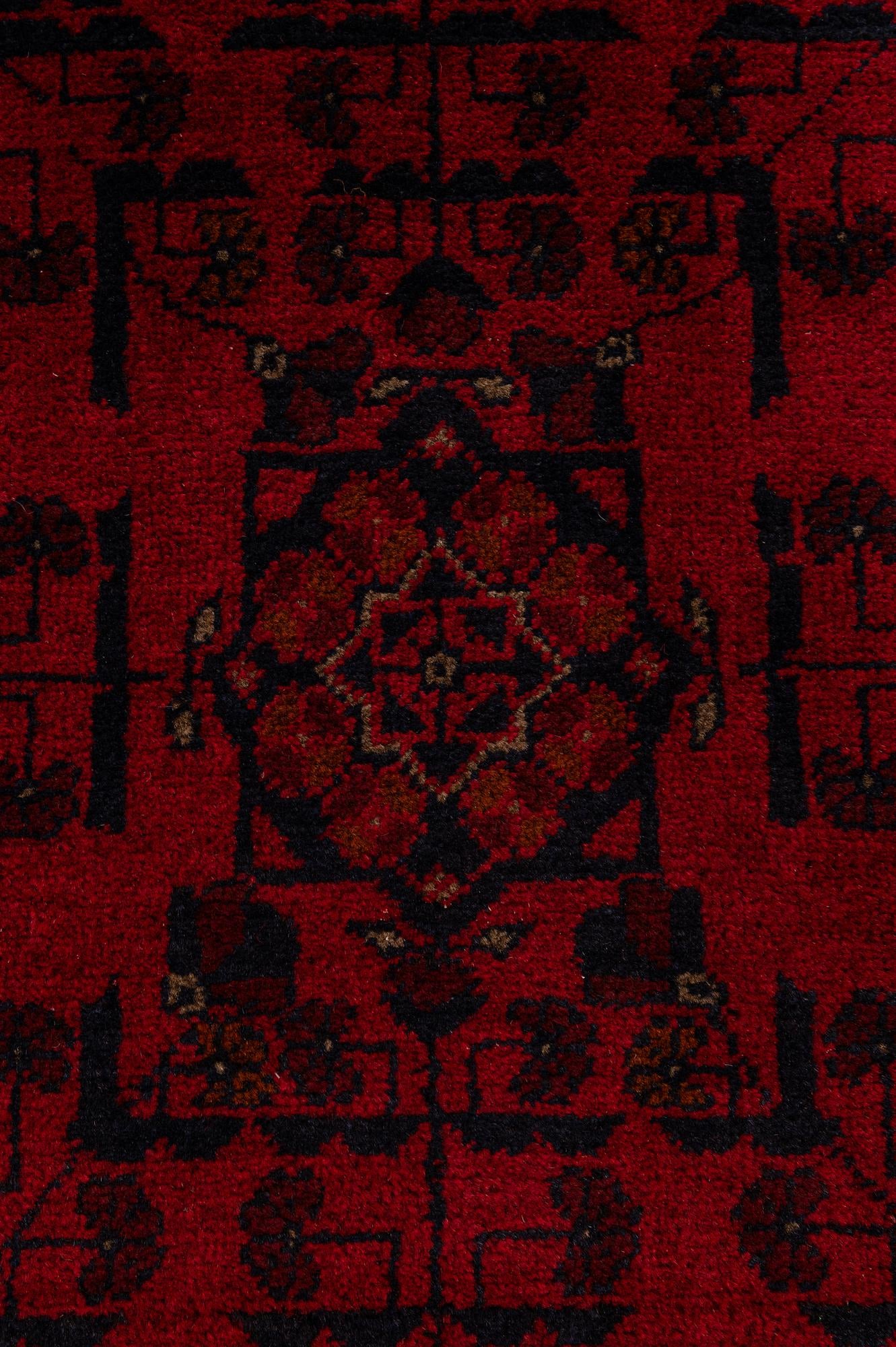 2' 9 x 6' 3 Hand Knotted Khal Mohammadi Wool Runner Rug