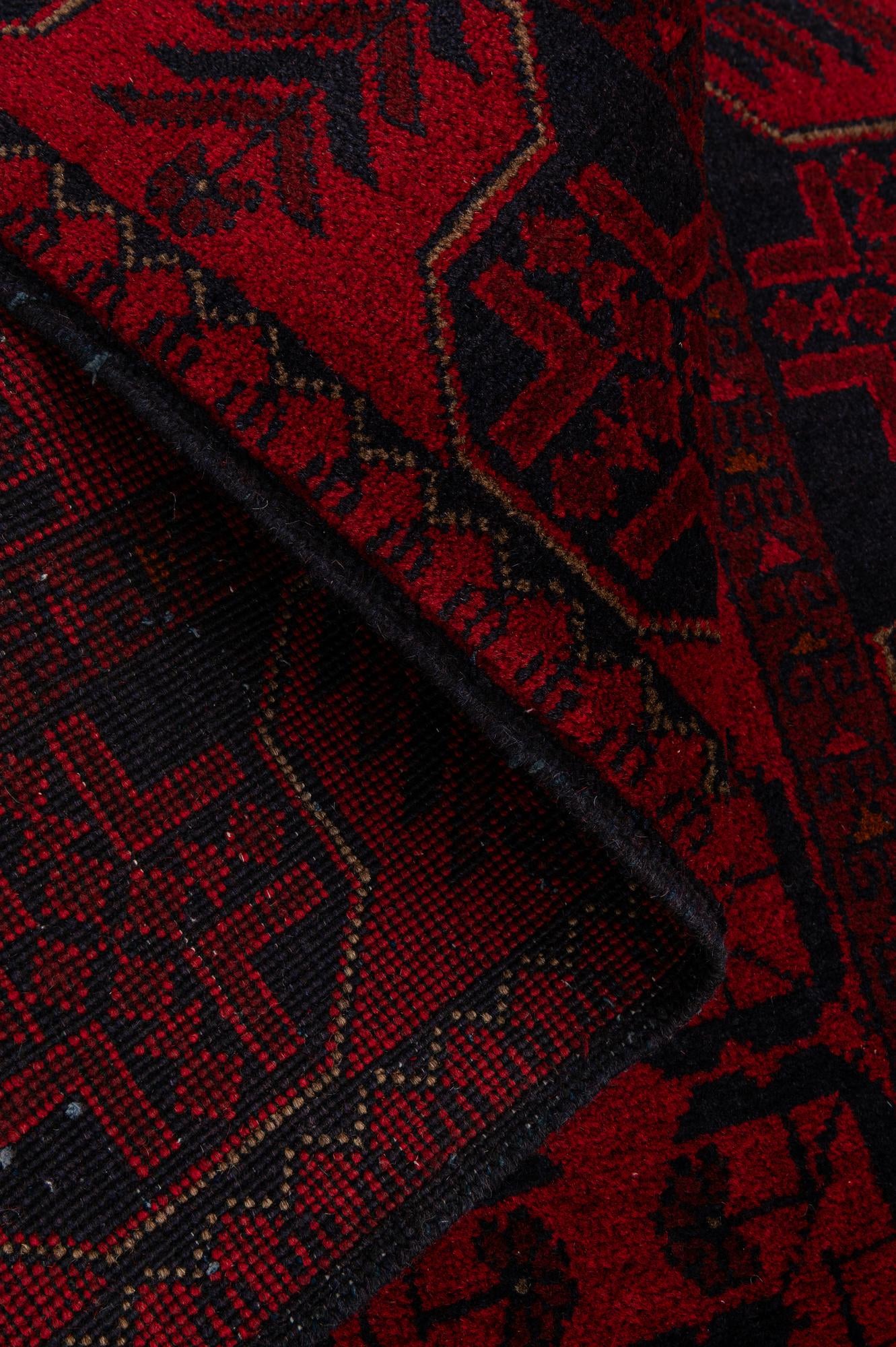2' 9 x 6' 3 Hand Knotted Khal Mohammadi Wool Runner Rug