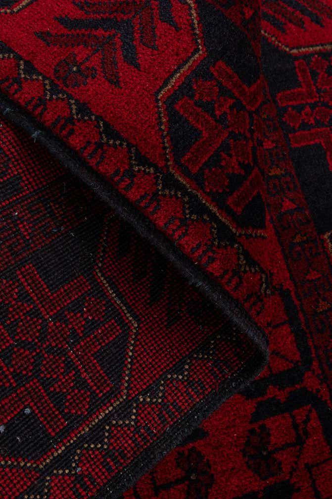 2' 9 x 6' 3 Hand Knotted Khal Mohammadi Wool Runner Rug