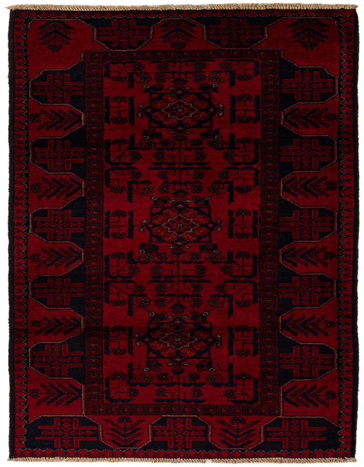 Detail image of 2' 9 x 6' 3 Hand Knotted Khal Mohammadi Wool Runner Rug