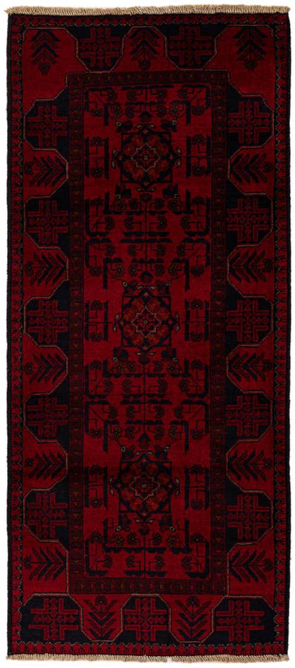 Detail image of 2' 9 x 6' 3 Hand Knotted Khal Mohammadi Wool Runner Rug