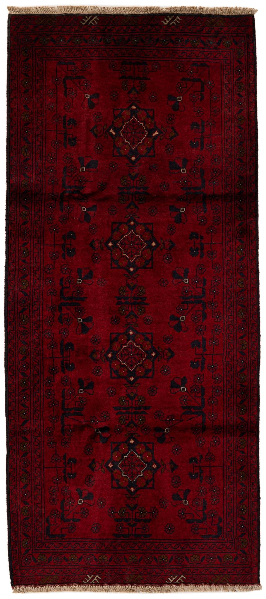 2' 10 x 6' 4 Hand Knotted Khal Mohammadi Wool Runner Rug