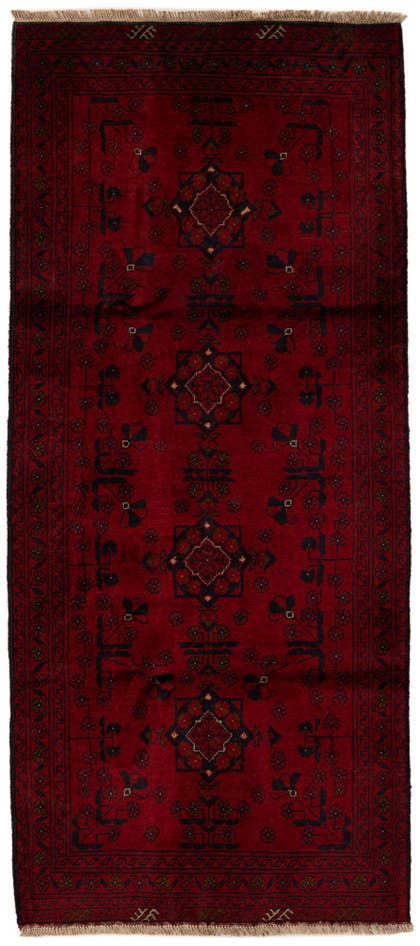 Detail image of 2' 10 x 6' 4 Hand Knotted Khal Mohammadi Wool Runner Rug
