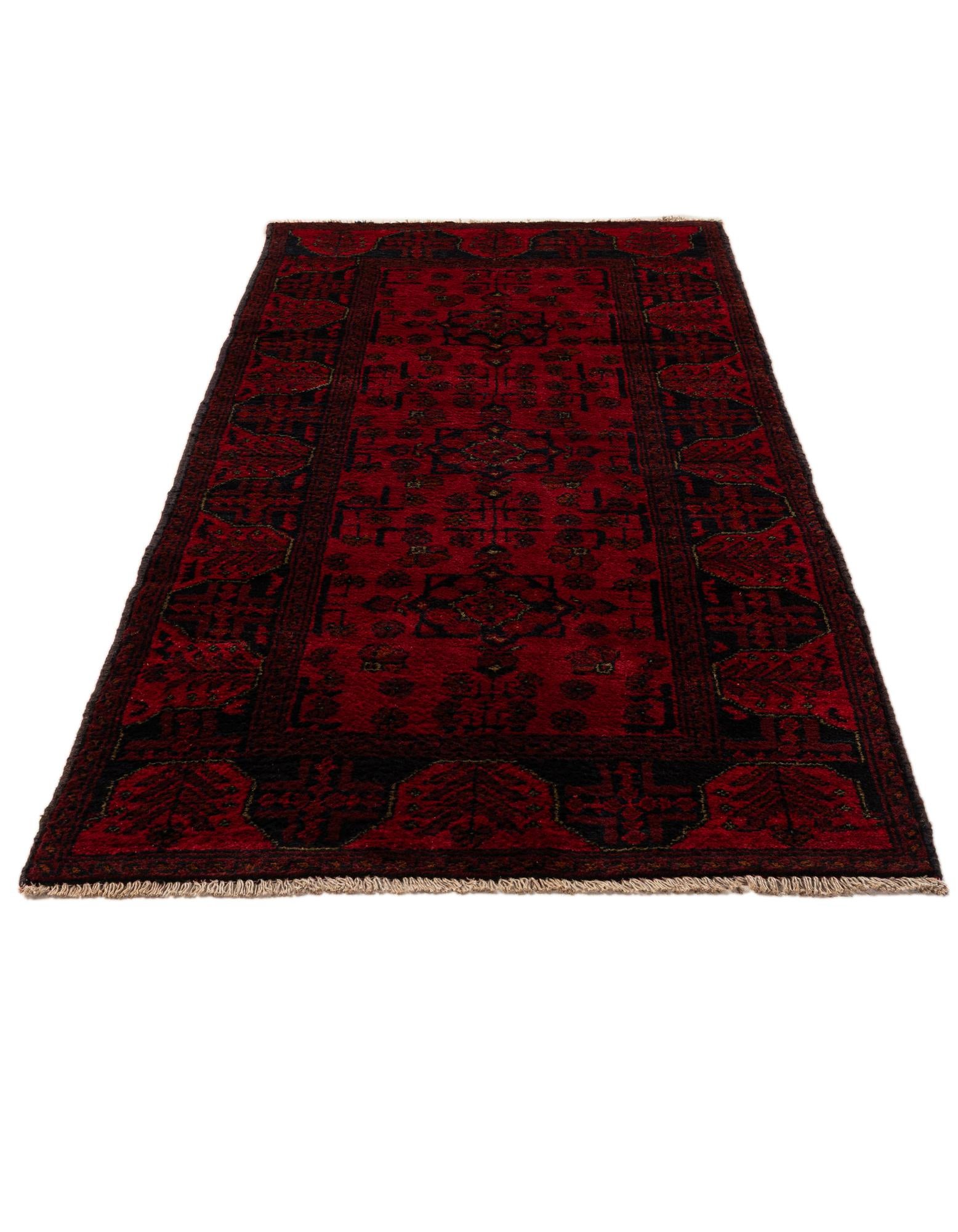 2' 9 x 6' 4 Hand Knotted Khal Mohammadi Wool Runner Rug