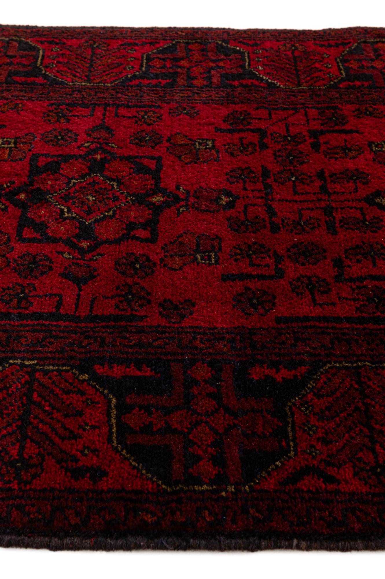2' 9 x 6' 4 Hand Knotted Khal Mohammadi Wool Runner Rug