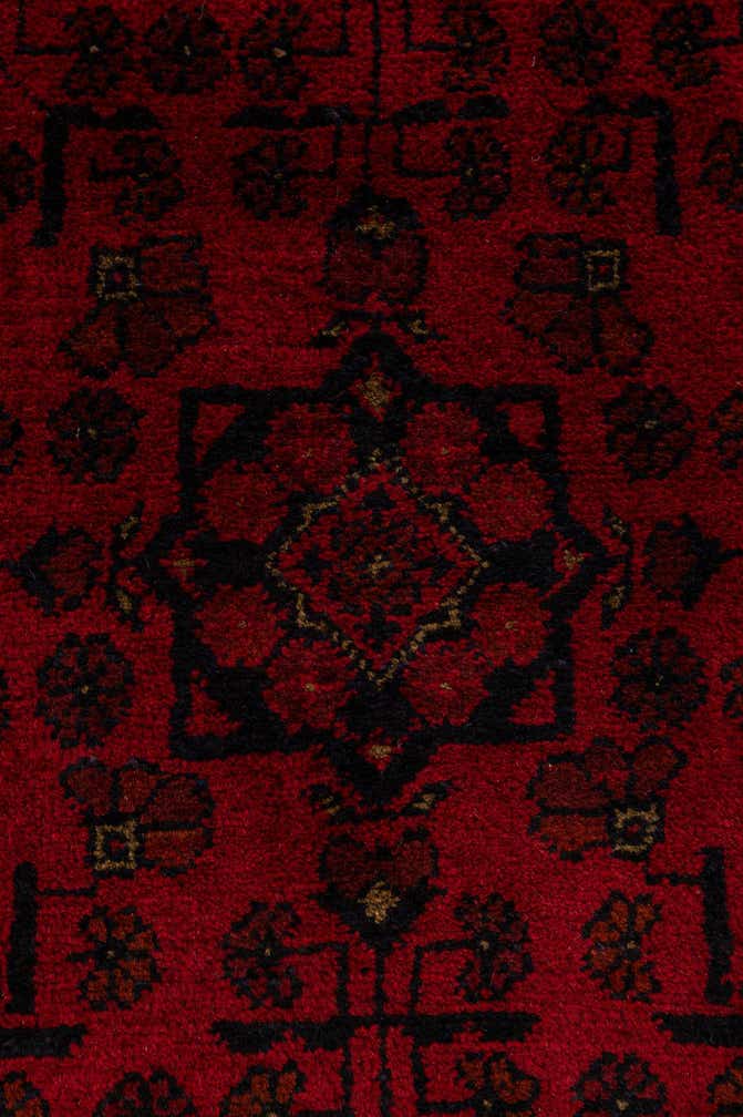 2' 9 x 6' 4 Hand Knotted Khal Mohammadi Wool Runner Rug
