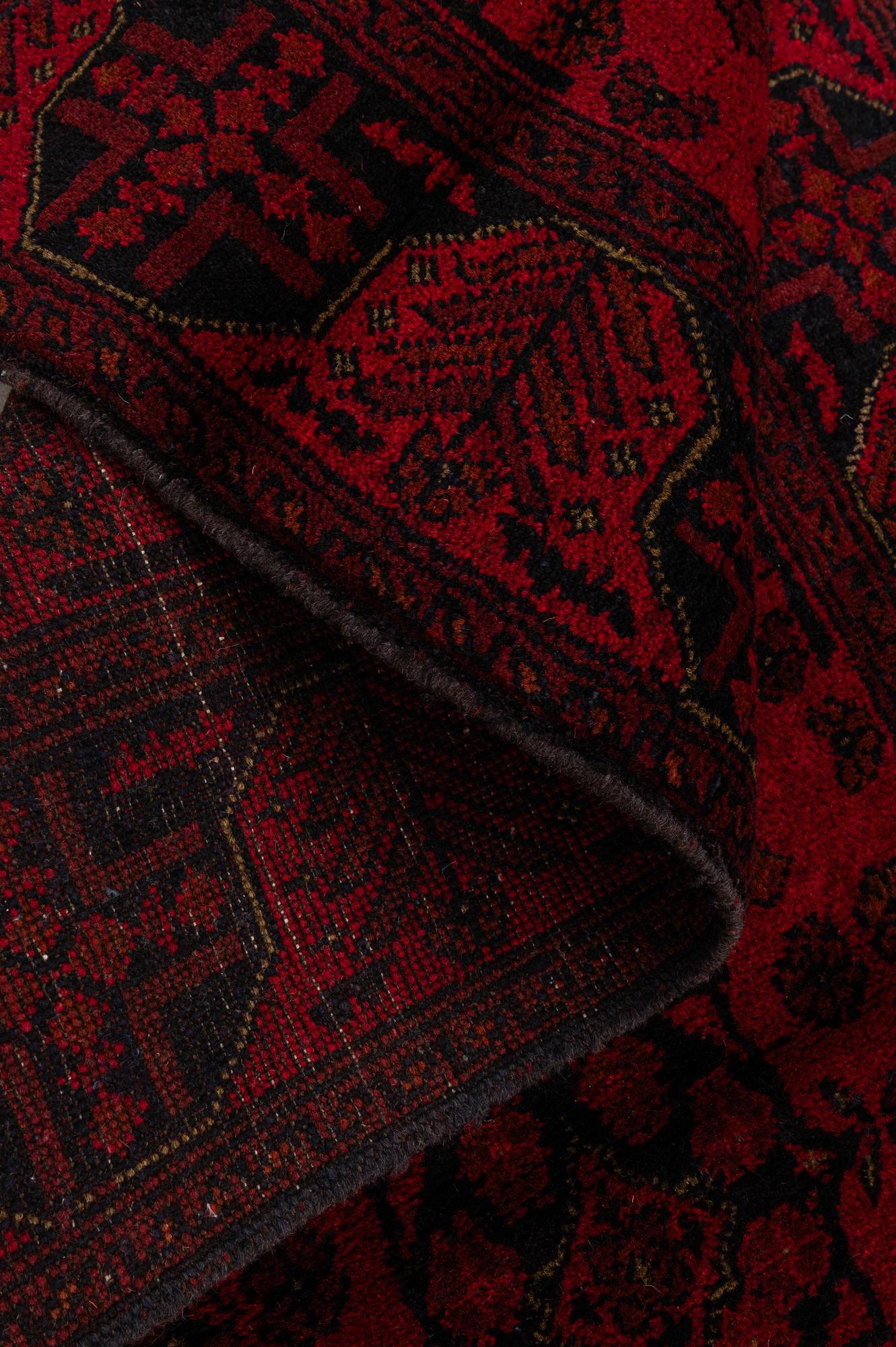 2' 9 x 6' 4 Hand Knotted Khal Mohammadi Wool Runner Rug