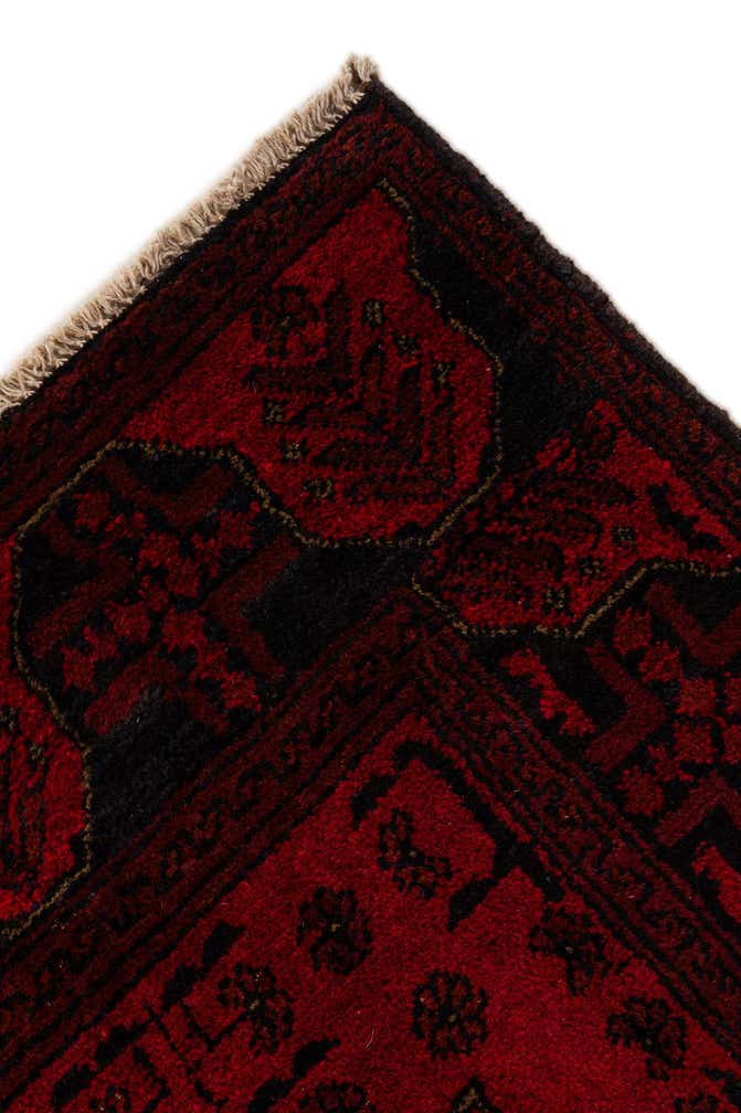 2' 9 x 6' 4 Hand Knotted Khal Mohammadi Wool Runner Rug