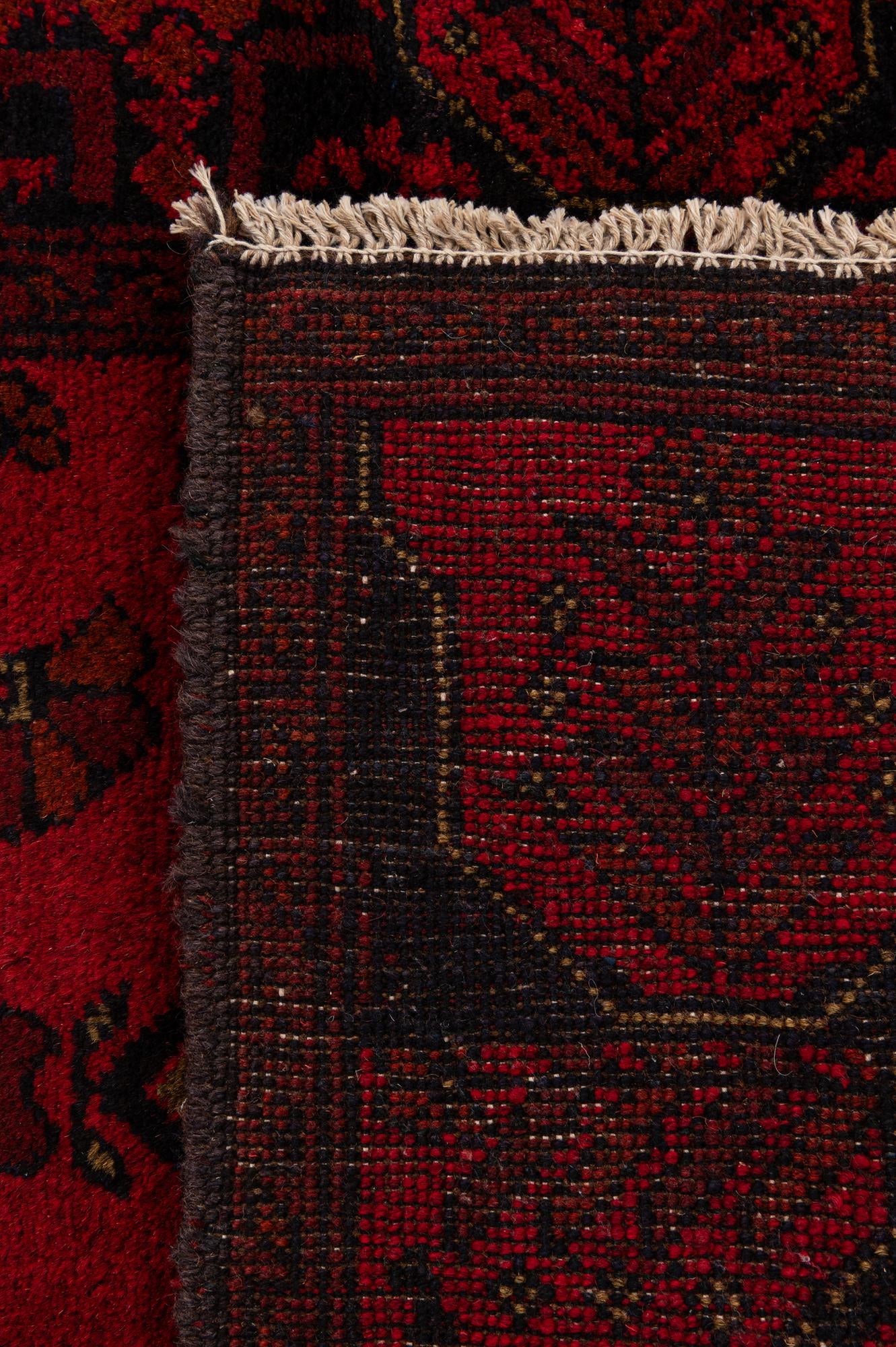 2' 9 x 6' 4 Hand Knotted Khal Mohammadi Wool Runner Rug