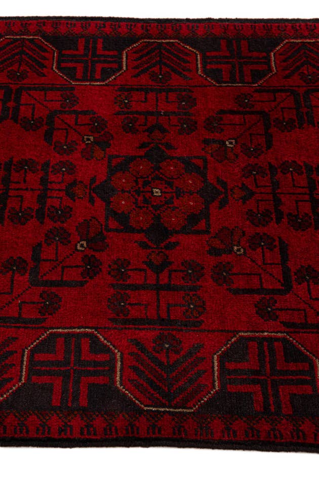 Detail image of 2' 8 x 6' 5 Hand Knotted Khal Mohammadi Wool Runner Rug