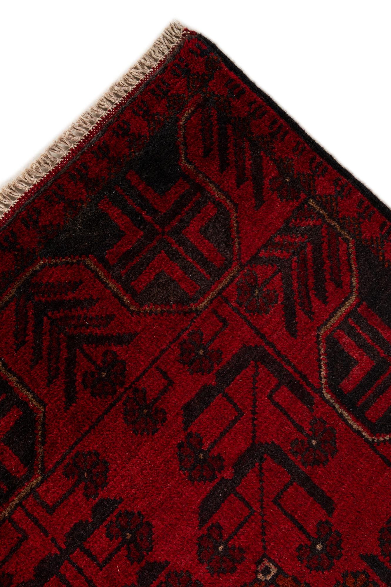 2' 8 x 6' 5 Hand Knotted Khal Mohammadi Wool Runner Rug