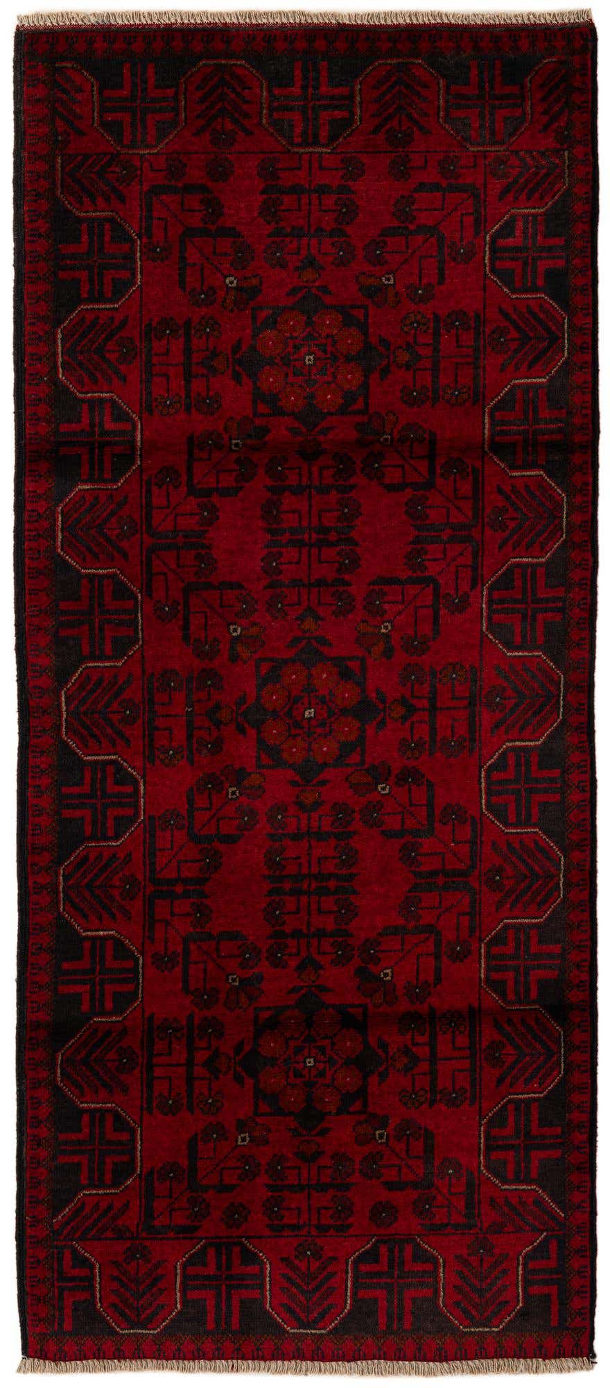 2' 8 x 6' 5 Hand Knotted Khal Mohammadi Wool Runner Rug