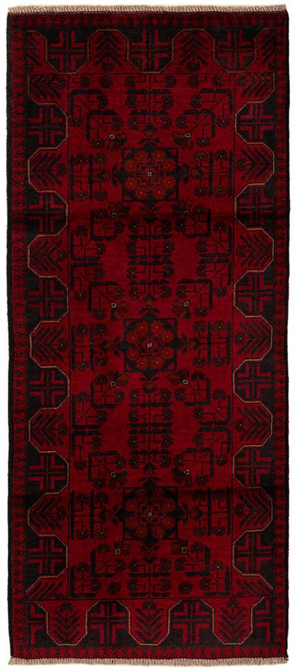 Detail image of 2' 8 x 6' 5 Hand Knotted Khal Mohammadi Wool Runner Rug