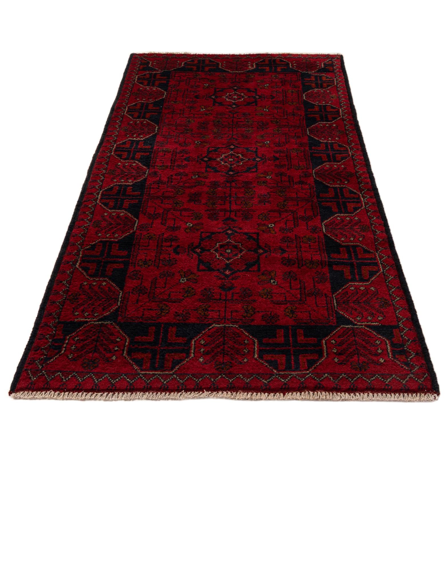 2' 9 x 6' 6 Hand Knotted Khal Mohammadi Wool Runner Rug