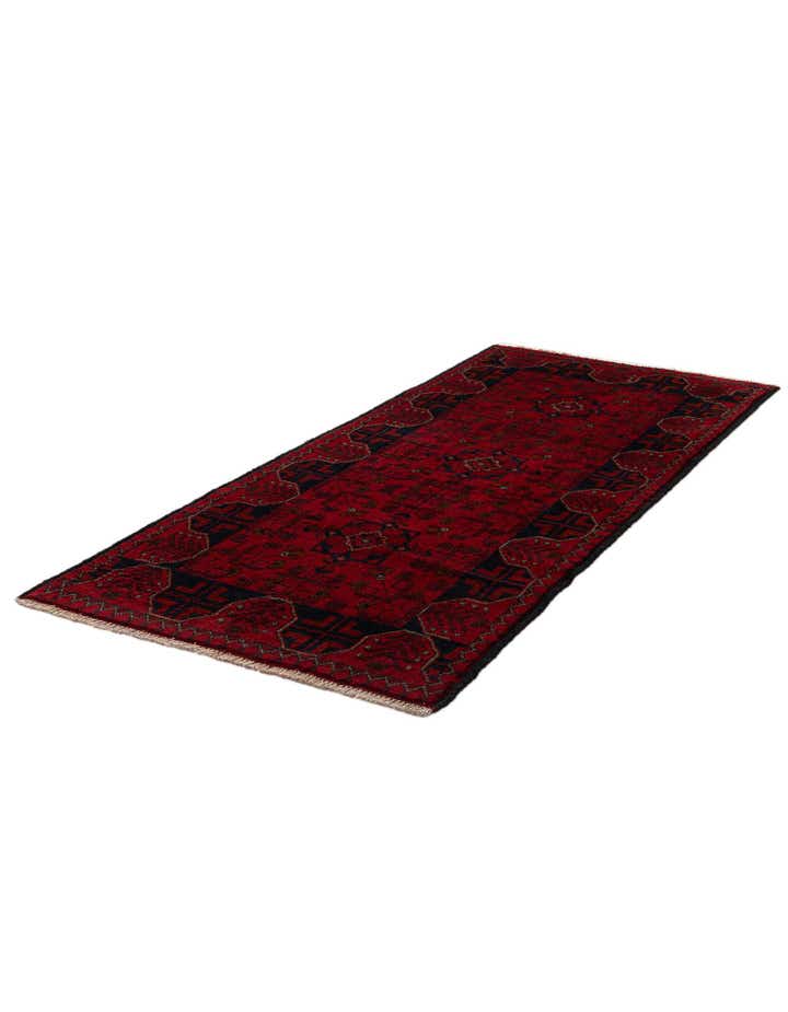 2' 9 x 6' 6 Hand Knotted Khal Mohammadi Wool Runner Rug