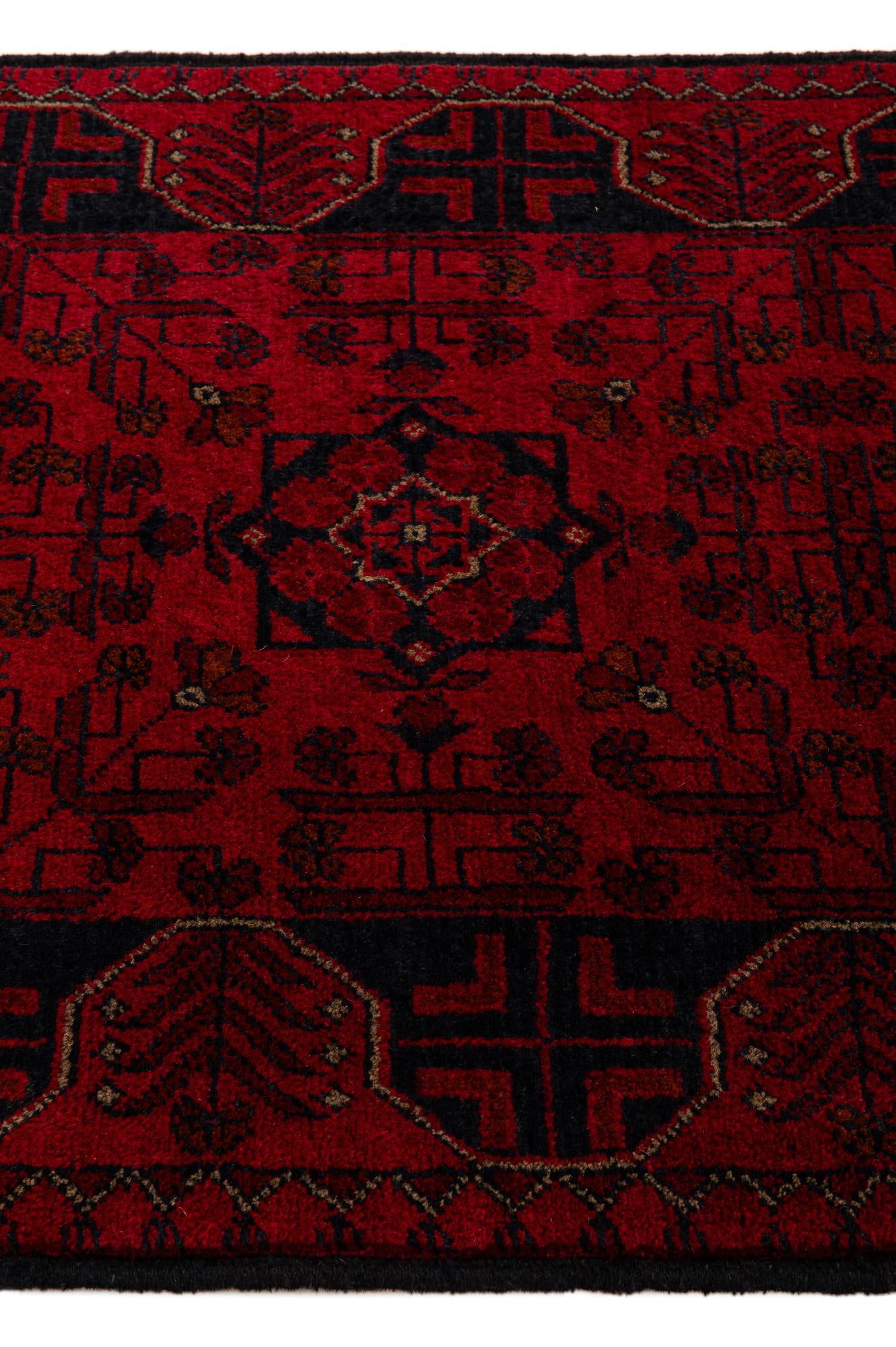 2' 9 x 6' 6 Hand Knotted Khal Mohammadi Wool Runner Rug