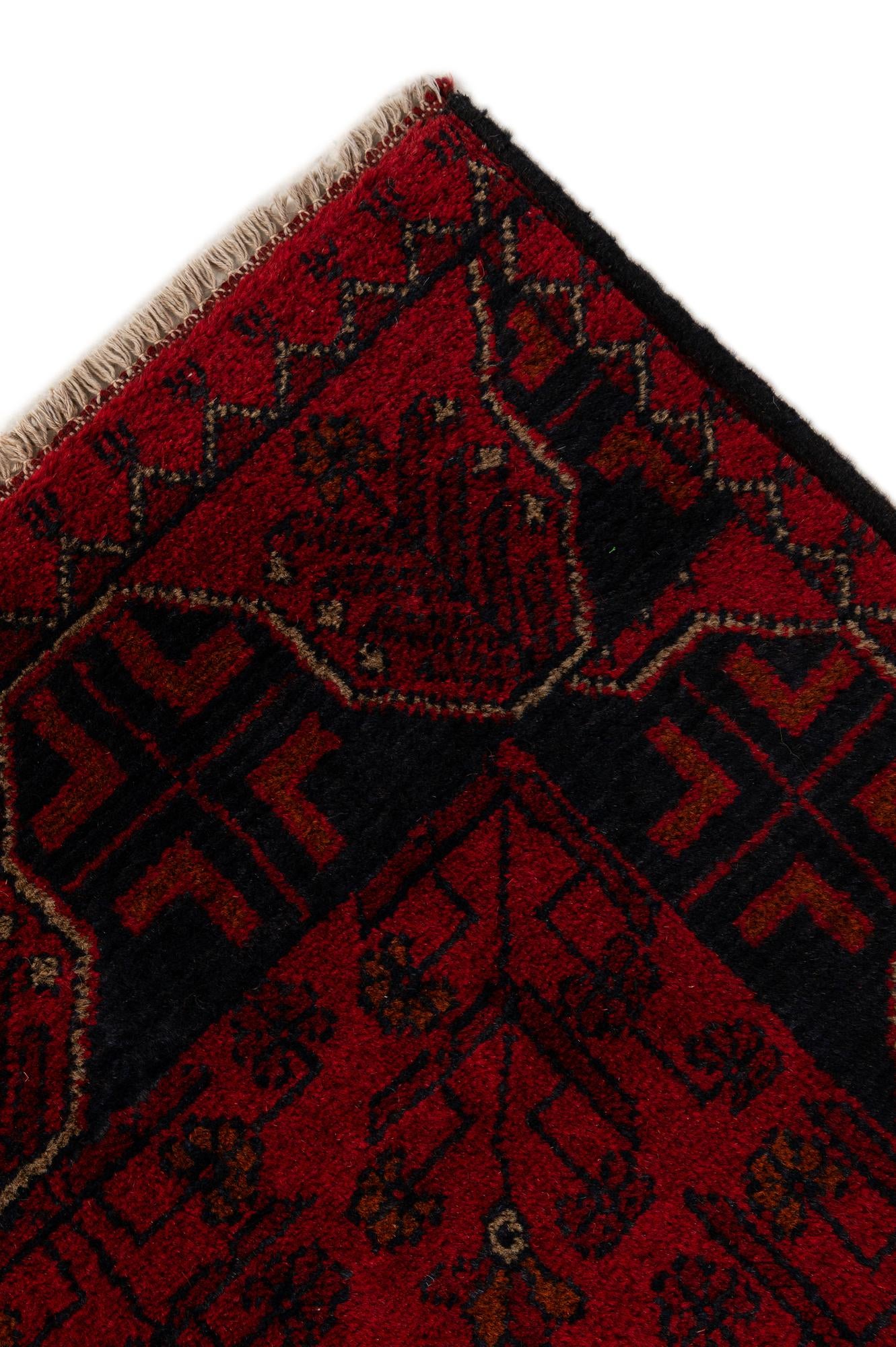 2' 9 x 6' 6 Hand Knotted Khal Mohammadi Wool Runner Rug